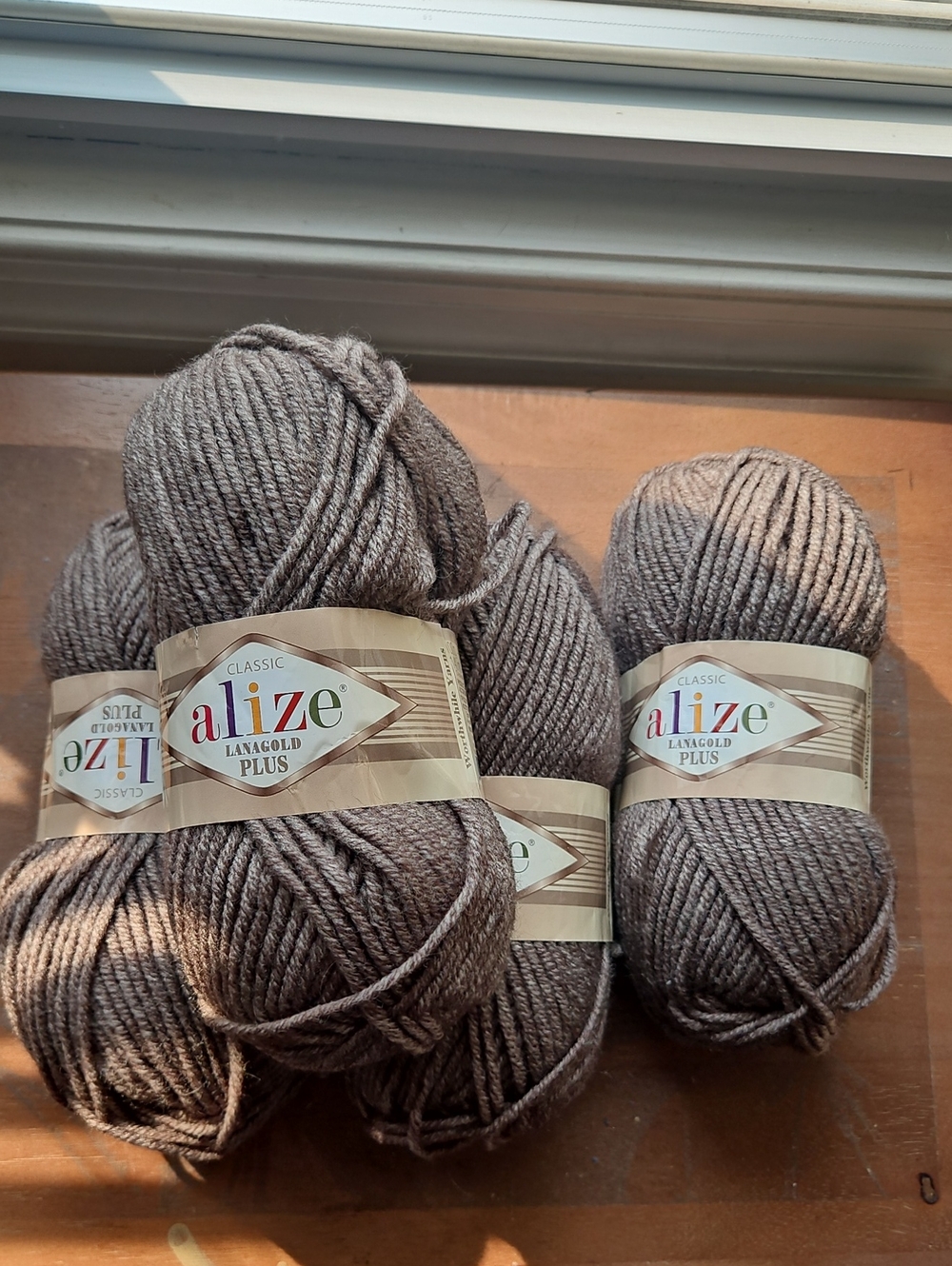 Lanagold Plus Taupe Yarn - Classic Soft Knit